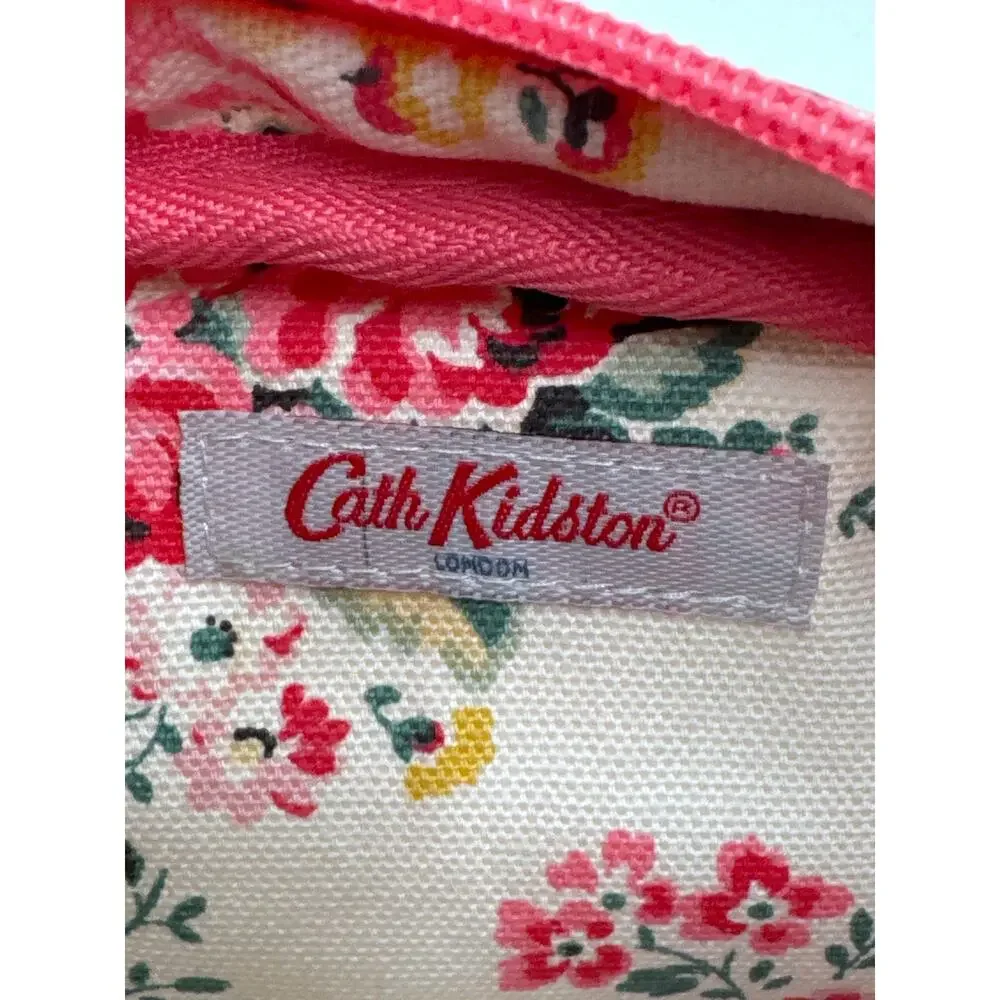 Cath Kidston Floral Cosmetic Makeup Pouch Zip Travel Toiletry Case Cream Pink